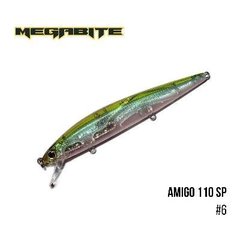 Воблер Megabite Amigo 110 SP 110 мм, 14,3 гр, 1,0 m 6