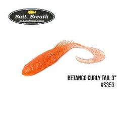 Приманка Bait Breath BeTanCo Curly Tail 3" (6 шт.) (S353 UV Ｈologram Smoke／Blue)
