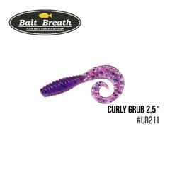 Приманка Bait Breath Curly Grub 2,5" 12шт Ur211 Electric Blue Shad