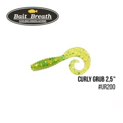Приманка Bait Breath Curly Grub 2,5" 12шт Ur200 Chartreuse
