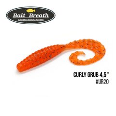 Приманка Bait Breath Curly Grub 4,5" 8шт Ur20 orange/seed
