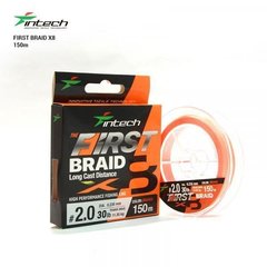 Шнур плетений Intech First Braid X8 Orange 150m 0.6 12lb/5.45 kg