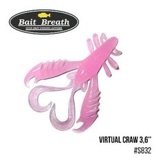 Приманка Bait Breath Virtual Craw 3,6'' (8шт.) (S832 Grow Pink ／Keim light (UV))