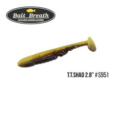 Приманка Bait Breath T. T. Shad 2,8" 7 шт S951 Bridal Shad Two Color Tone Bananayellow / golden craw