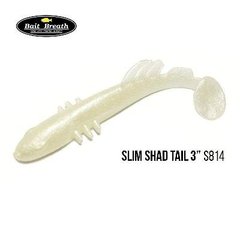 Приманка Bait Breath BeTanCo Shad Tail Slim 3" 8 шт. S814 Grow Pearl