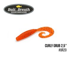 Приманка Bait Breath Curly Grub 2,5" 12шт Ur20 orange/seed