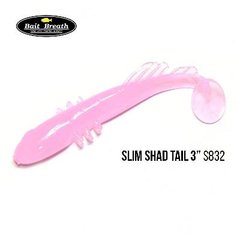 Приманка Bait Breath BeTanCo Shad Tail Slim 3" 8 шт. S832 Grow Pink ／Keime light