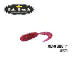 Приманка Bait Breath Micro Grub 1" 15шт. Ur29 Chameleon/red*seed