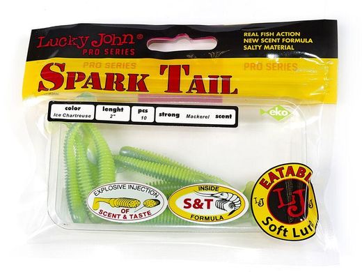 Виброхвосты съедоб. искусст. LJ Лаки Джон Pro Series Spark Tail 2,0in /T57 10 шт в упаковке.