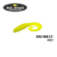 Приманка Bait Breath Curly Grub 2,5" 12шт Ur21 yellow