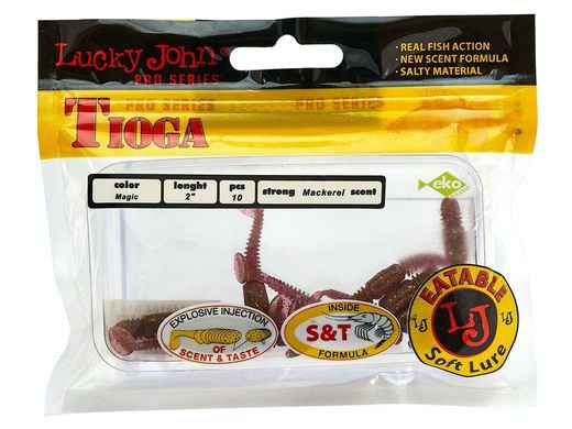 Виброхвост Lucky John Лаки Джон Tioga 2" S14 10 шт в упаковке