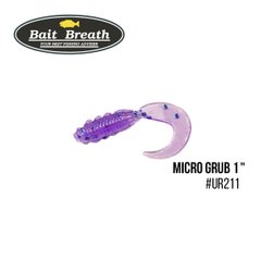 Приманка Bait Breath Micro Grub 1" 15шт. Ur211 Electric Blue Shad
