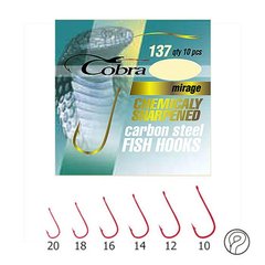 Крючки Cobra Кобра MIRAGE серазмер 137R разм.014 10 шт в упаковке