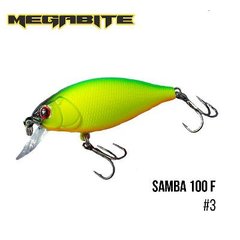 Воблер Megabite Samba 100 F 60 mm, 12,5 g, 1 m 3