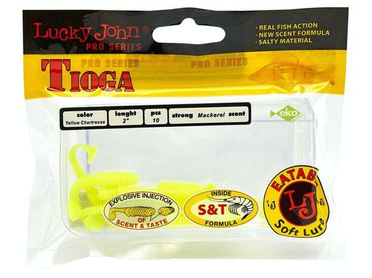 Виброхвост Lucky John Лаки Джон Tioga 2" S88 10 шт в упаковке