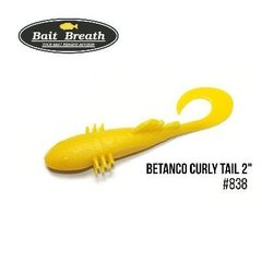 Приманка Bait Breath BeTanCo Curly Tail 2" (8шт.) (S838 Banana Yellow)