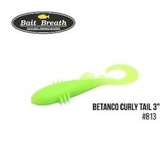 Приманка Bait Breath BeTanCo Curly Tail 3" 6 шт. S813 Glow Lime Chart