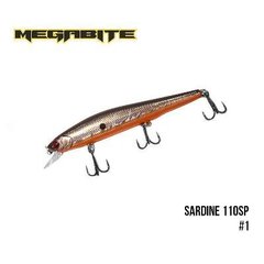 Воблер Megabite Sardine 110SP 110 mm, 13.7 g, 1.2 m 1