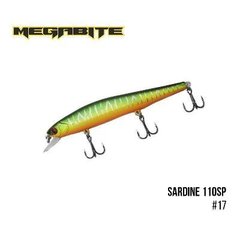 Воблер Megabite Sardine 110SP 110 mm, 13.7 g, 1.2 m 17