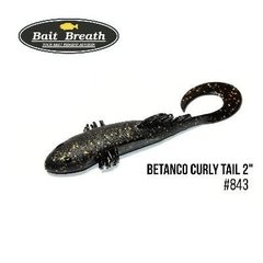 Приманка Bait Breath BeTanCo Curly Tail 2" (8шт.) (S843 Black／Gold)