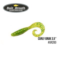 Приманка Bait Breath Curly Grub 3,5" 10шт Ur200 Chartreuse