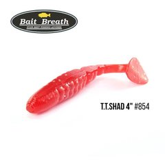 Приманка Bait Breath T. T. Shad 4" 6 шт S854 Clear red ／Silver