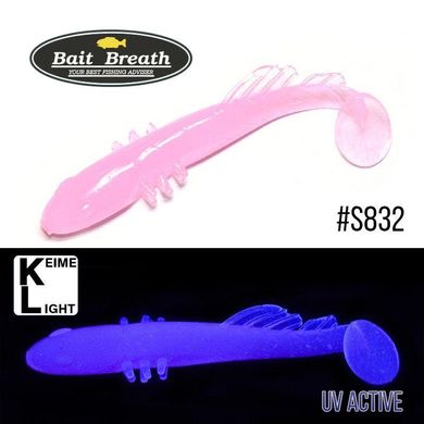 Приманка Bait Breath BeTanCo Shad Tail Slim 3" 8 шт. S832 Grow Pink ／Keime light