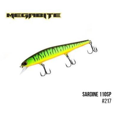 Воблер Megabite Sardine 110SP 110 mm, 13.7 g, 1.2 m 217