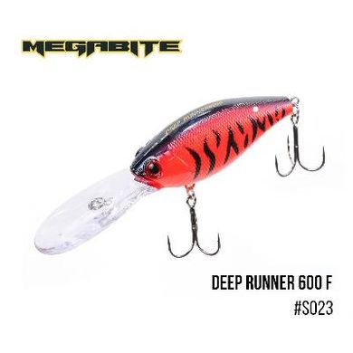 Воблер Megabite Deep Runner 600 F 80 мм, 26.7 гр, 6 m S023