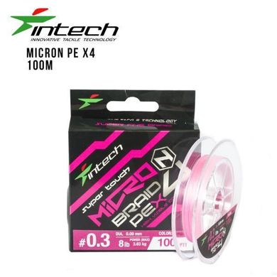 Шнур плетеный Intech MicroN PE X4 100m 0.4 10lb/ 4.54kg