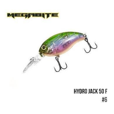 Воблер Megabite Hydro Jack 50 F 50 мм, 9,01гр, 3m 6