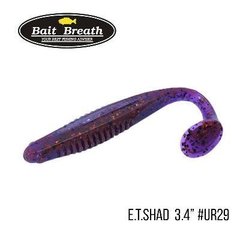 Приманка Bait Breath E.T.Shad 3,4" (7 шт) (Ur29 Chameleon／Red・seed)