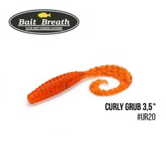 Приманка Bait Breath Curly Grub 3,5" 10шт Ur20 orange/seed