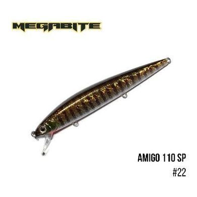 Воблер Megabite Amigo 110 SP 110 мм, 14,3 гр, 1,0 m 22