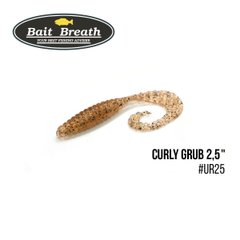 Приманка Bait Breath Curly Grub 2,5" 12шт Ur25 clear/gold/orange/seed